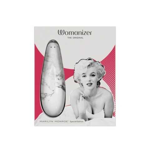 Бесконтактный клиторальный стимулятор Womanizer Marilyn Monroe мраморно-белый