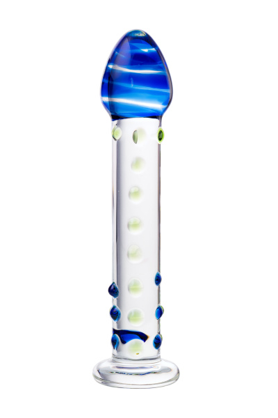 Фаллоимитатор Sexus Glass,стекло, прозрачный, 18 см 