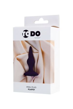 Анальная втулка  TODO BY TOYFA KLAPSY, силикон, фиолетовая, 10,5 см, Ø 3 см