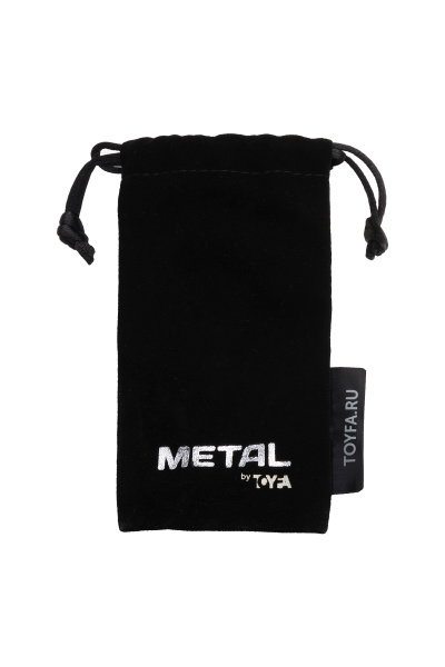 Анальная втулка TOYFA Metall, металл, серебряная с красным кристаллом, 9,5 см, Ø 4 см, 145 гр
